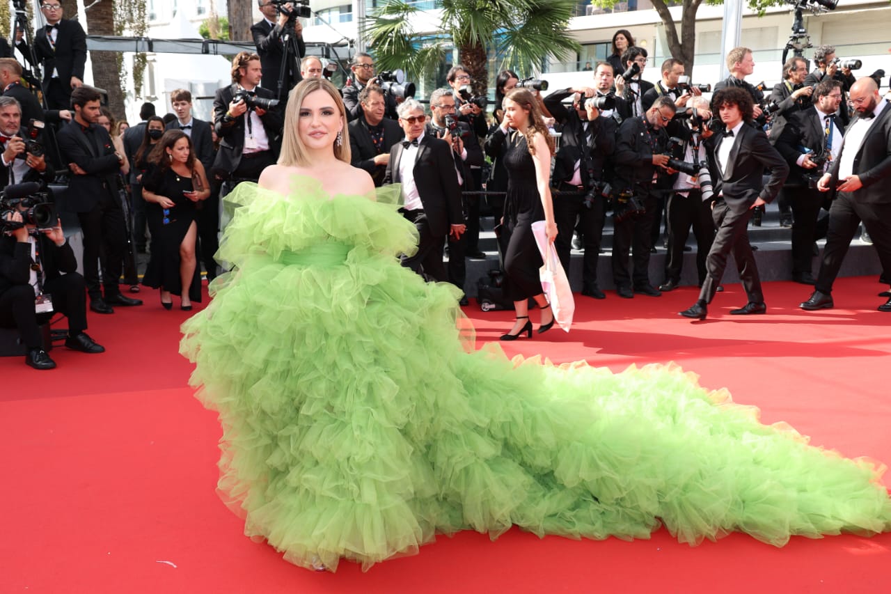 Cannes 2022: Carolina Ogliaro mesmerized the attention on the red carpet of the 75th Cannes Film Festival in a customized couture dress by Millia London